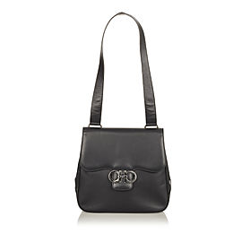 Ferragamo Gancini Leather Shoulder Bag