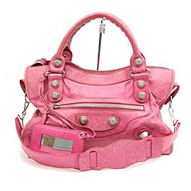 Balenciaga Giant City 2way 1095551 Pink Leather Shoulder Bag