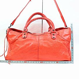 Balenciaga The City 2way 870134 Red Leather Shoulder Bag