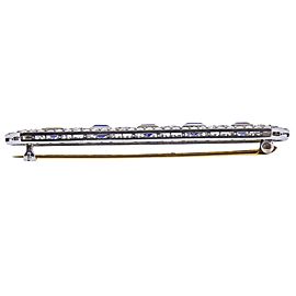 Tiffany & Co. Art Deco Diamond Sapphire Platinum Gold Bar Brooch