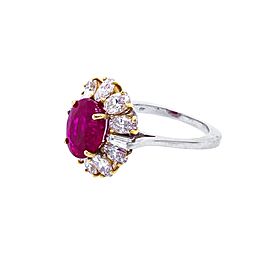 Tiffany & Co. 18 Karat Gold, Platinum, Ruby and Diamond Ring