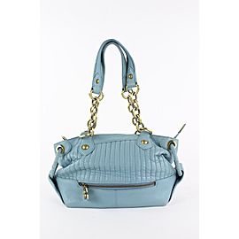 BCBGMAXAZRIA Quilted Blue Leather Chain Shoulder Bag 13bcb1229