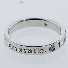 TIFFANY & Co 950 Platinum Flat band Ring LXGBKT-336