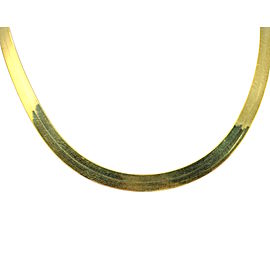 14K Yellow Gold Herringbone Necklace