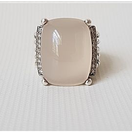 David Yurman Wheaton 20x15 Moon Quartz ( Moonstone) Diamond Ring 