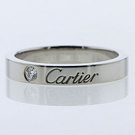 CARTIER 950 Platinum 1P Diamond Ring LXGBKT-809