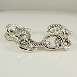 David Yurman Sterling Silver Extra Large Oval Link Bracelet