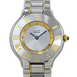 Cartier Must 21 Stainless Steel & Gold Plated Quartz 31mm Womens Watch