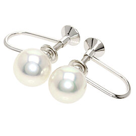 MIKIMOTO 18K white Gold Earring QJLXG-919