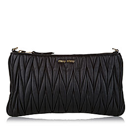 Miu Miu Matelasse Leather Wallet On Chain