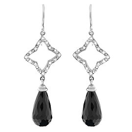 David Yurman Onyx and Diamond Drop Earrings