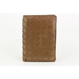 Bottega Veneta Brown Intrecciato Weave Leather card Holder Wallet 128bv45