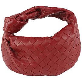 Bottega Veneta Red Intrecciato Leather The Mini Jodie Hobo Bag 1123bv36