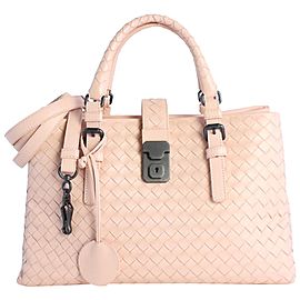 Bottega Veneta Small Roma 2way 4mz0828 Pink Leather Cross Body Bag