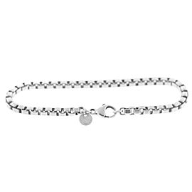 Tiffany & Co Sterling Silver Venetian Square Box Chain Link Bracelet