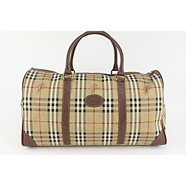 Burberry Beige Nova Check Boston Duffle Bag 123b24