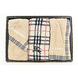 Burberry Beige Nova Check Three Towel Set 16bur112