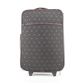 Burberry Blue Label Brown Logo Rolling Luggage Trolley Suitcase 397bur226