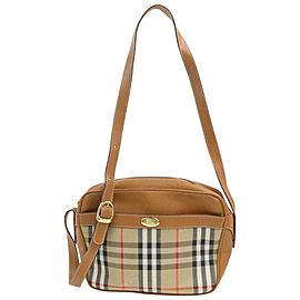 Burberry Camera Nova Check Cross Body 872839 Light Brown Canvas Shoulder Bag