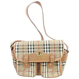 Burberry Camera Reporter Nova Check 872904 Beige Coated Canvas Messenger Bag