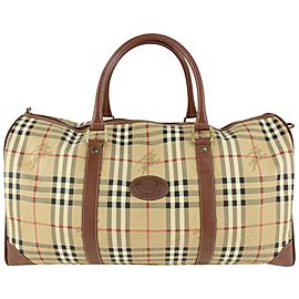 Burberry Beige Nova Check Boston Duffle 1213b11