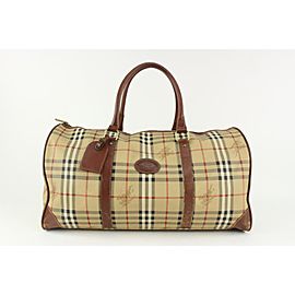 Burberry Beige Nova Check Boston Duffle Bag 123b26