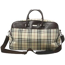 Burberry Nova Check Boston Duffle with Strap 860789