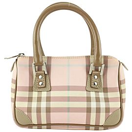 Burberry Pink Nova Check Satchel 4BB1103