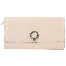 BVLGARI Pink Leather Flap Long Wallet 13bvl624