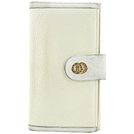 BVLGARI White Leather Wallet 95bvl427