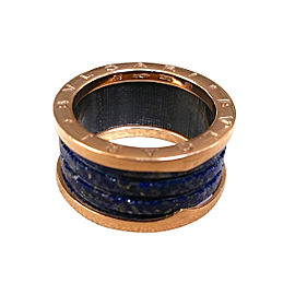 Bulgari B Zero Rose Gold and Lapis Ring Size 8.75