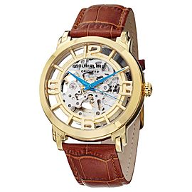 Stuhrling Winchester 165B2.3335K31 Gold-Tone Stainless Steel & Leather 44mm Watch