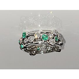 Tiffany & Co. Emerald and Diamond Bubbles Band