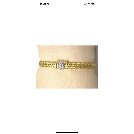 Roberto Coin Woven Silk Diamond Bangle Bracelet