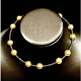 South Sea Pearl Choker Necklace 14k Gold 11.50 mm Italy Certified $3,450 820422