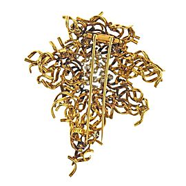 Tiffany & Co. Diamond Gold Large Brooch Pendant