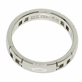 HERMES 18k White Gold Hercules Ring LXGQJ-1021