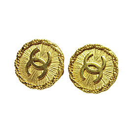 Chanel Metal Gold Coco Mark Earrings