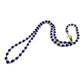 JEWELRY 18K yellow gold Lapis lazuli Necklace RCB-55