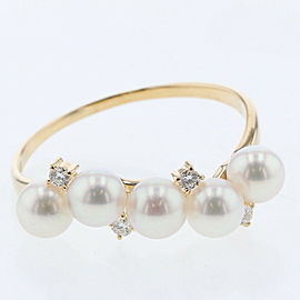 TASAKI 18k Yellow Gold 5P Pearl Ring LXGBKT-129