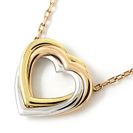 Cartier Tri-Color Gold Heart Trinity Necklace