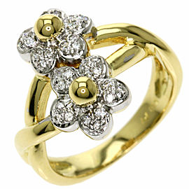 Ponte Vecchio 18k Yellow Gold Flower motif Ring LXGQJ-1119