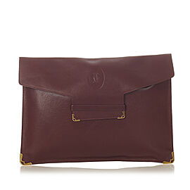 Cartier Must de Cartier Leather Clutch Bag