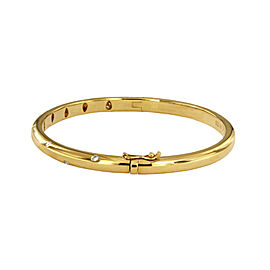 Tiffany&Co.18k Yellow Gold Diamond Etoile Bangle Bracelet_Medium size