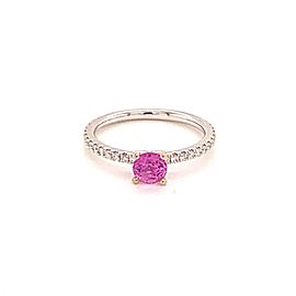 Diamond Rubellite Ring 18k Gold 1.04 TCW Women Certified $1,550