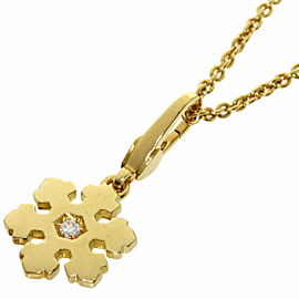 BVLGARI 18k Yellow Gold Snowflake Necklace LXGQJ-438