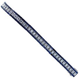 Oscar Heyman, Platinum and Sapphire Diamond Bracelet