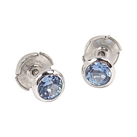 Tiffany & Co. Elsa Peretti Platinum with 0.70ct. Aquamarine Earrings