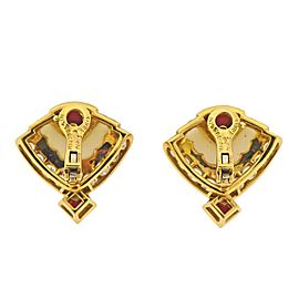 Mauboussin Paris Coral Diamond Gold Earrings