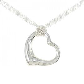 Tiffany & Co 925 Silver Open Heart Necklace E1098